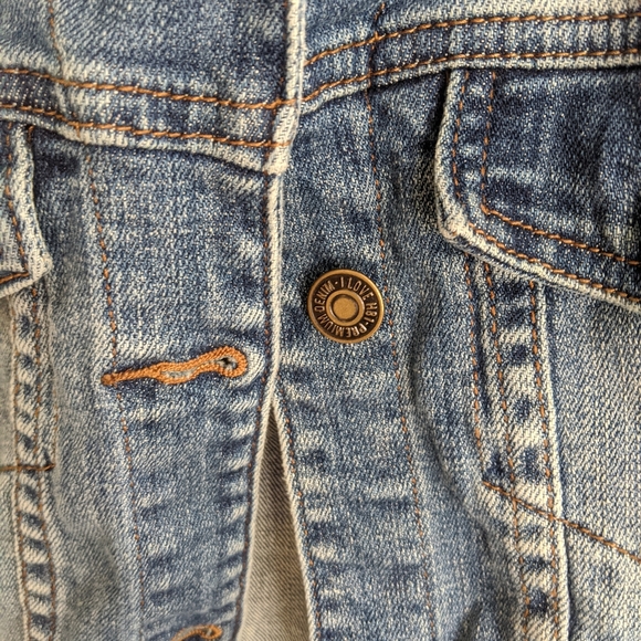 🖤 (2/$40) Forever 21 denim vest with lace - Picture 4 of 5